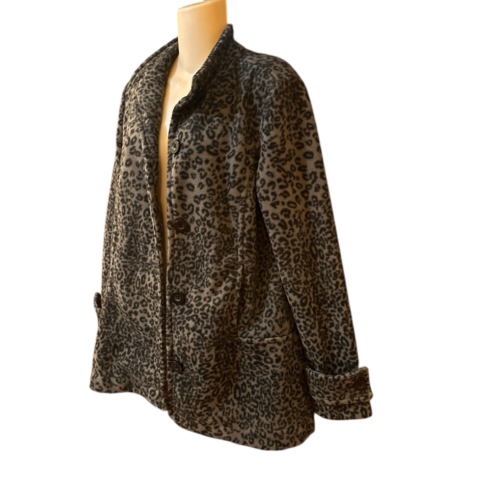 Valerie Bertinelli Ladies Gray And Black Animal Print Jacket - Picture 4 of 13